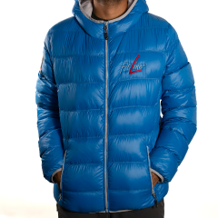 FitLine Daunenjacke HERREN Blau/Silber